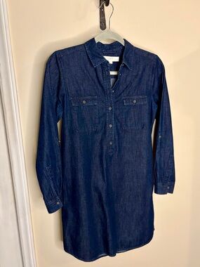 LOFT Indigo Denim Tunic Dress #1073